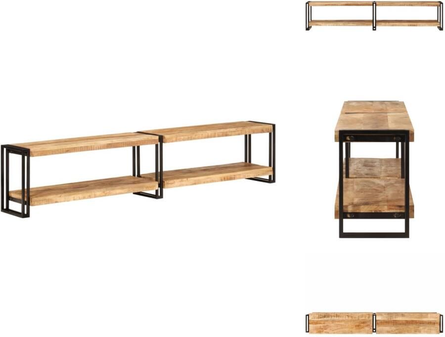 VidaXL Tv-meubel Tv-meubels Tv-kast Hifi-kast Tv-meubel 200x30x40 cm massief mangohout