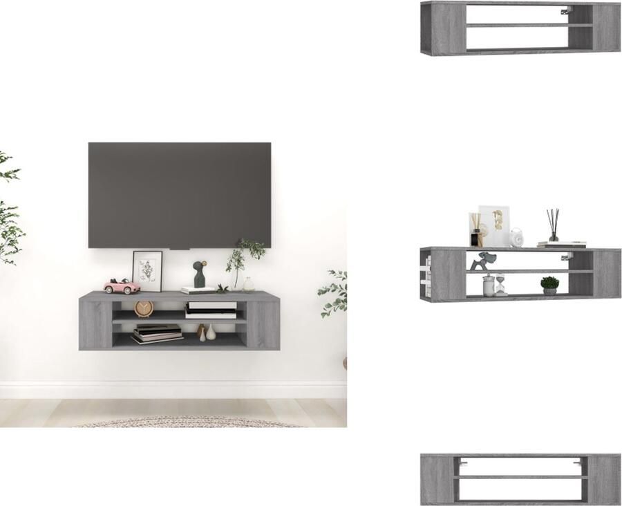 VidaXL Tv Meubel Tv Meubels Tv Kast Tv Kasten Tv-hangmeubel 100x30x26 5 cm bewerkt hout grijs sonoma eiken