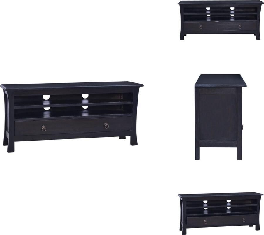 VidaXL Tv-meubel Tv-meubels Tv-kast Tv-kasten Tv-meubel 100x30x45 cm massief mahoniehout lichtkoffiekleurig