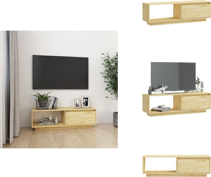 VidaXL Tv-meubel Tv-meubels Tv-kast Tv-kasten Tv-meubel 110x30x33 5 cm massief grenenhout