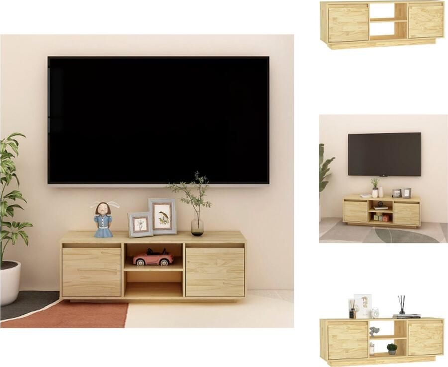 VidaXL Tv-meubel Tv-meubels Tv-kast Tv-kasten Tv-meubel 110x30x40 cm massief acaciahout