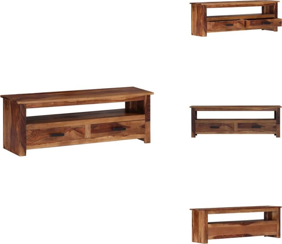VidaXL Tv-meubel Tv-meubels Tv-kast Tv-kasten TV-meubel 118x30x40 cm massief sheeshamhout