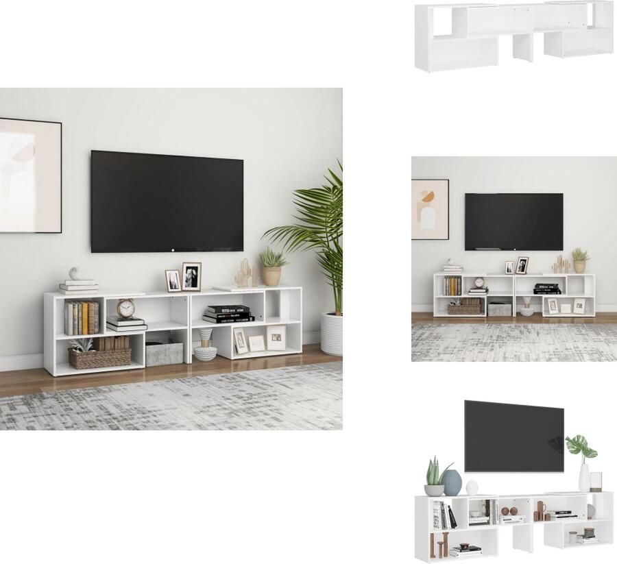 VidaXL Tv-meubel Tv-meubels Tv-kast Tv-kasten Tv-meubel 149x30x52 cm bewerkt hout wit