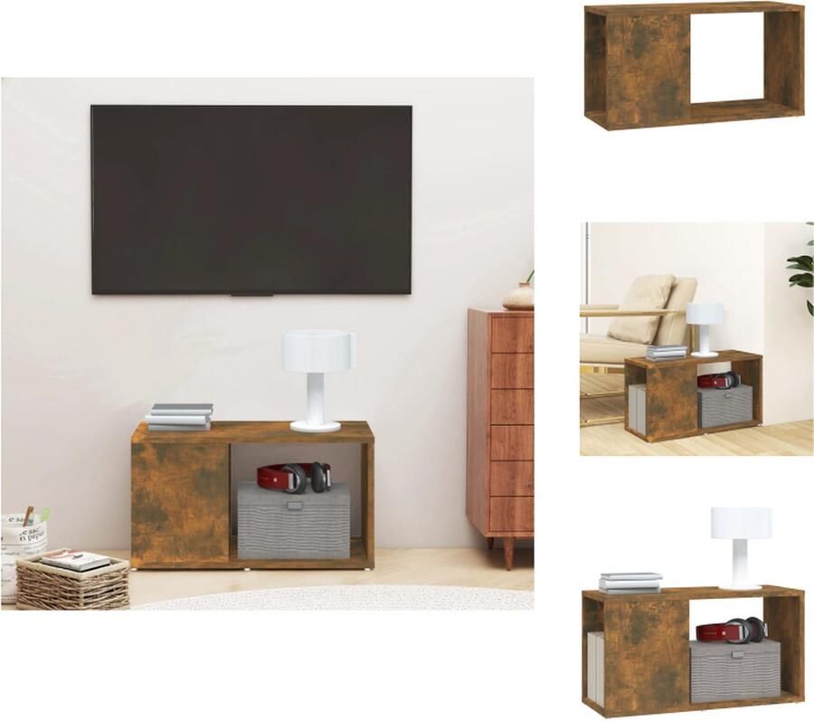 VidaXL -Tv-meubel-60x24x32-cm-bewerkt-hout-gerookt-eikenkleurig