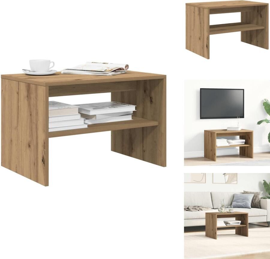 VidaXL TV-meubel TV-meubels -TV-meubel Televisiemeubel Tv-meubel 60x40x40 cm bewerkt hout artisanaal eikenkleur
