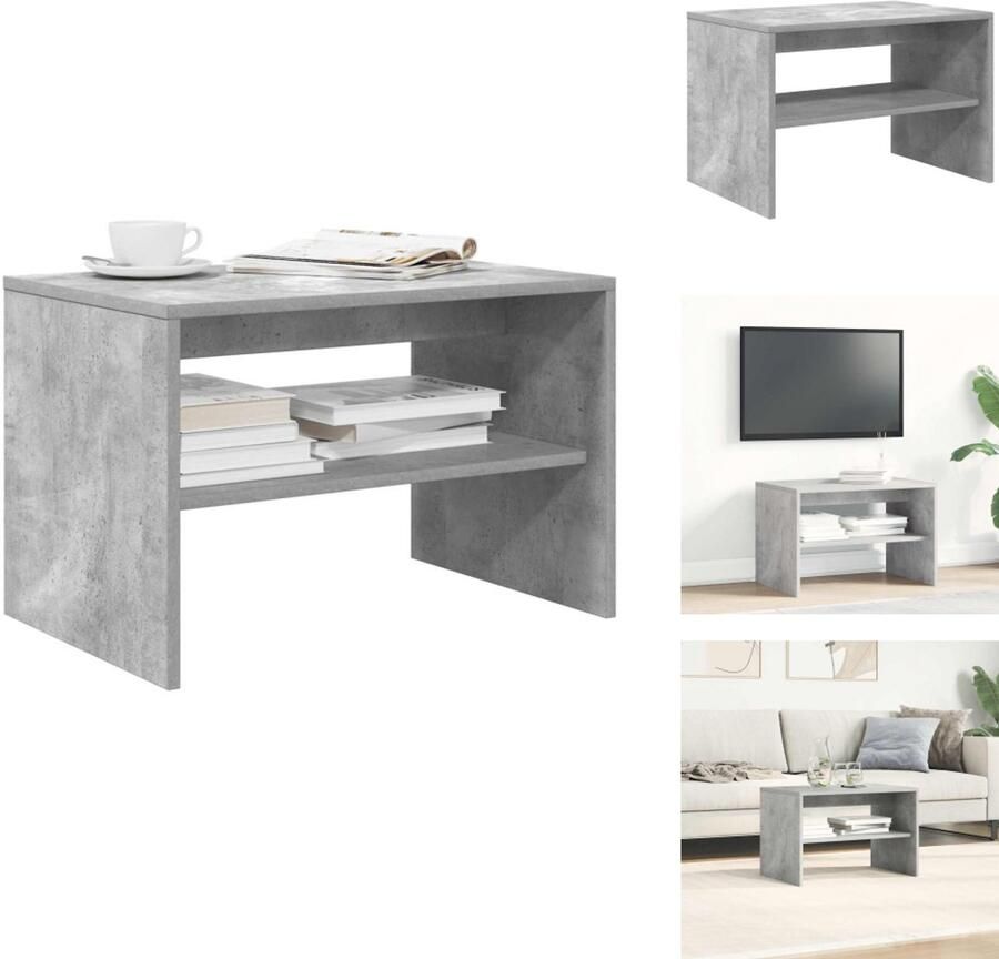 VidaXL TV-meubel TV-meubels -TV-meubel Televisiemeubel Tv-meubel 60x40x40 cm bewerkt hout betongrijs