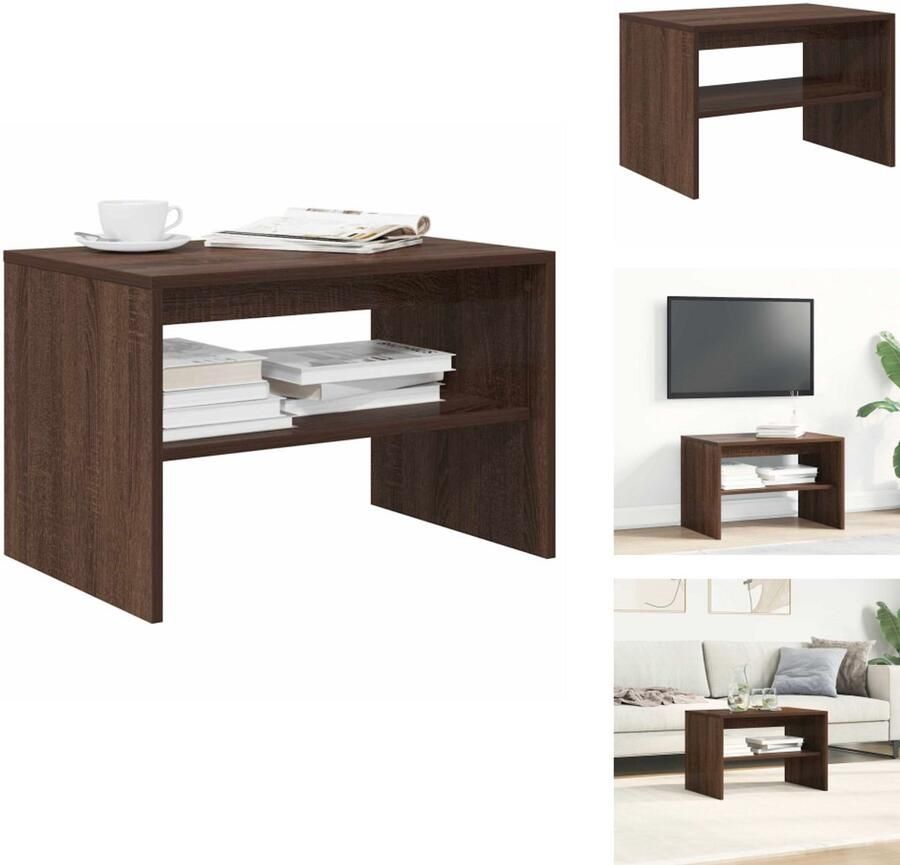 VidaXL TV-meubel TV-meubels -TV-meubel Televisiemeubel Tv-meubel 60x40x40 cm bewerkt hout bruin eikenkleur