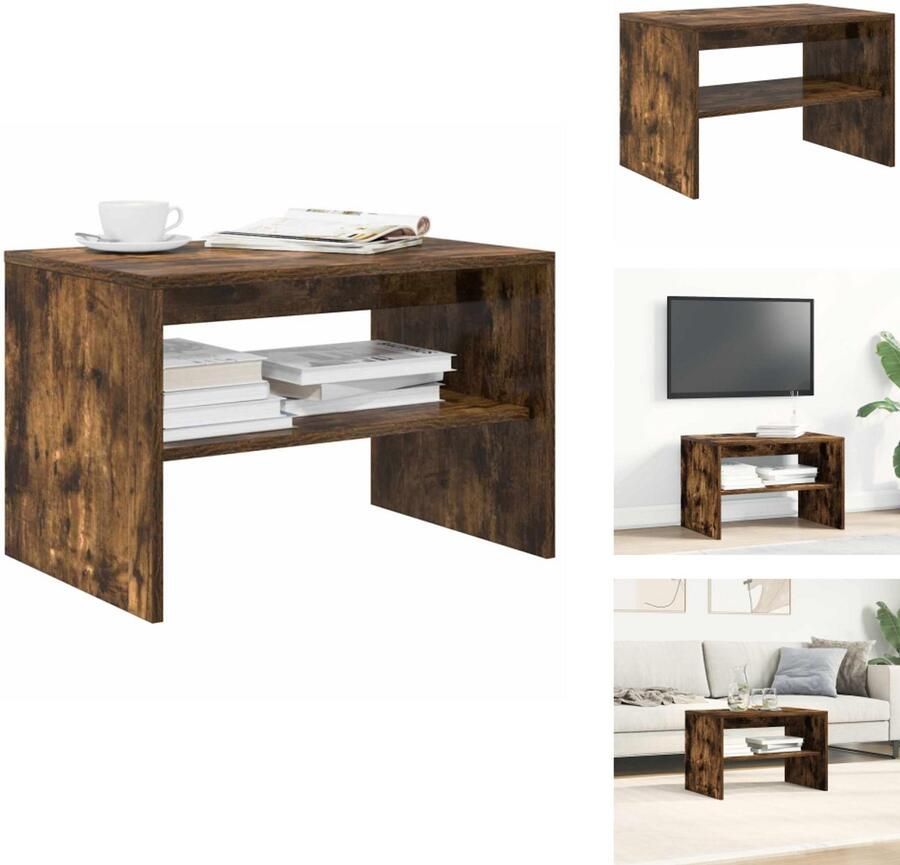 VidaXL TV-meubel TV-meubels -TV-meubel Televisiemeubel Tv-meubel 60x40x40 cm bewerkt hout gerookt eikenkleurig