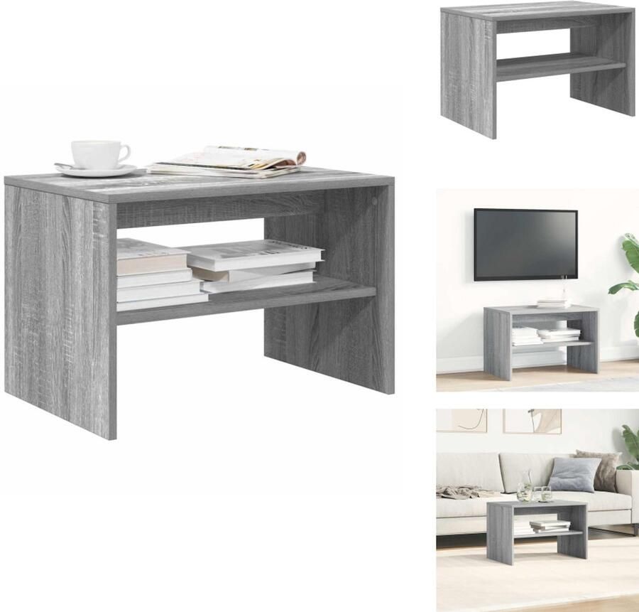 VidaXL TV-meubel TV-meubels -TV-meubel Televisiemeubel Tv-meubel 60x40x40 cm bewerkt hout grijs sonoma eikenkleurig