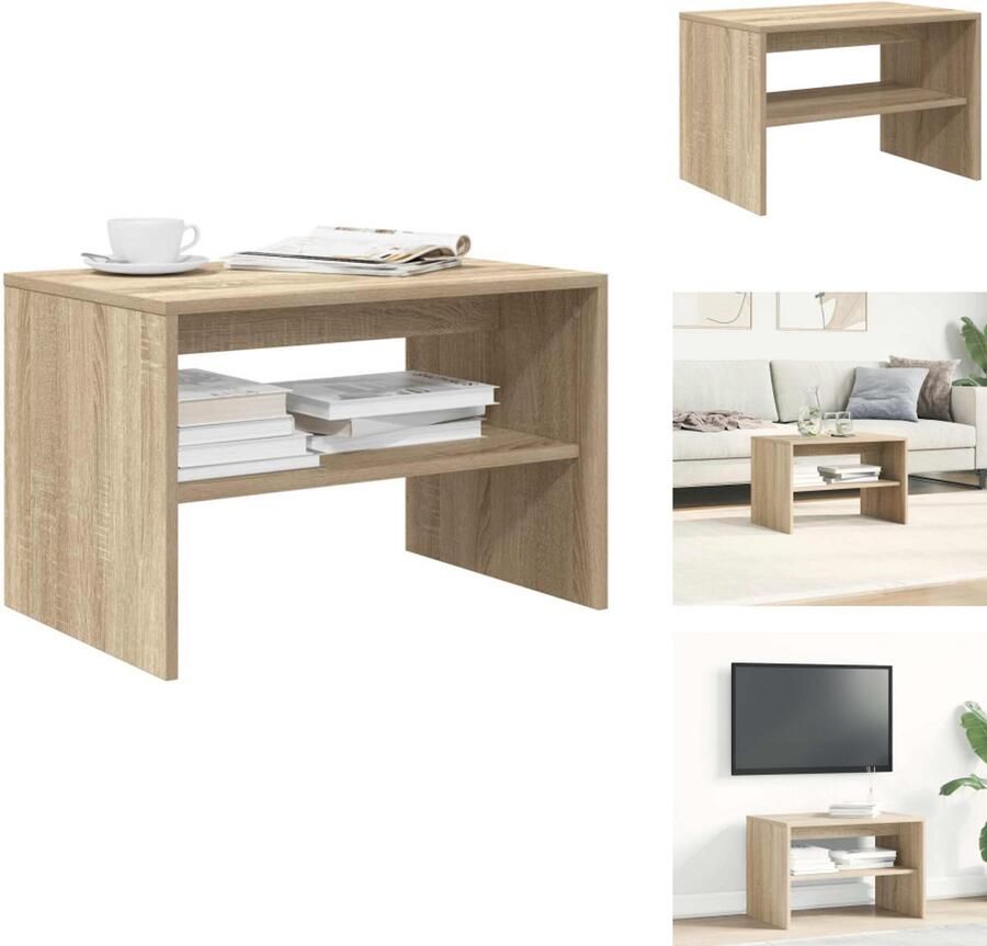 VidaXL TV-meubel TV-meubels -TV-meubel Televisiemeubel Tv-meubel 60x40x40 cm bewerkt hout sonoma eikenkleurig