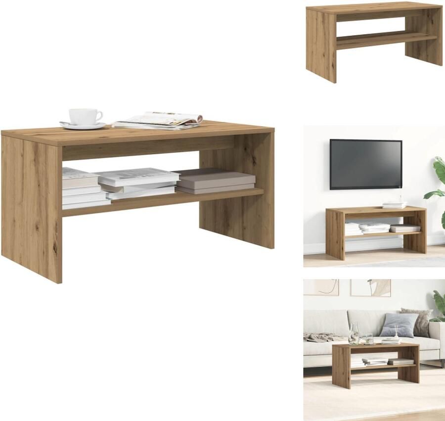 VidaXL TV-meubel TV-meubels -TV-meubel Televisiemeubel Tv-meubel 80x40x40 cm bewerkt hout artisanaal eikenkleur