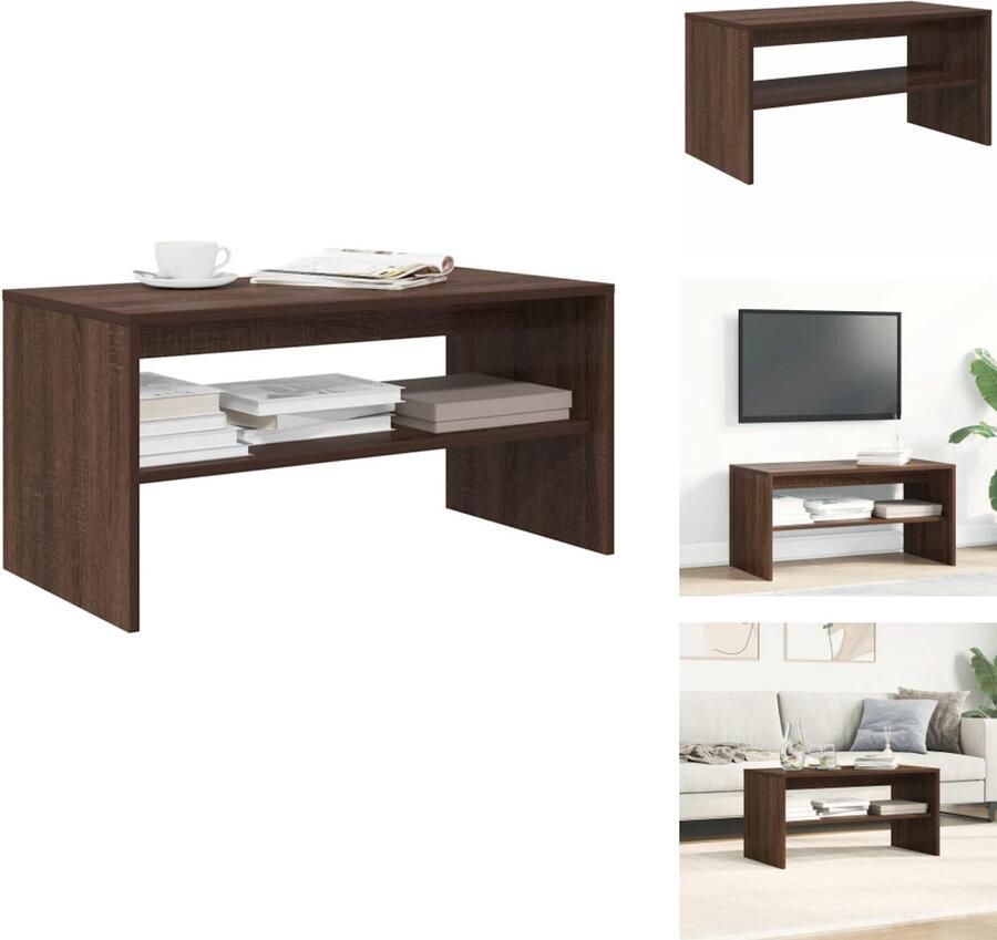 VidaXL TV-meubel TV-meubels -TV-meubel Televisiemeubel Tv-meubel 80x40x40 cm bewerkt hout bruin eikenkleur