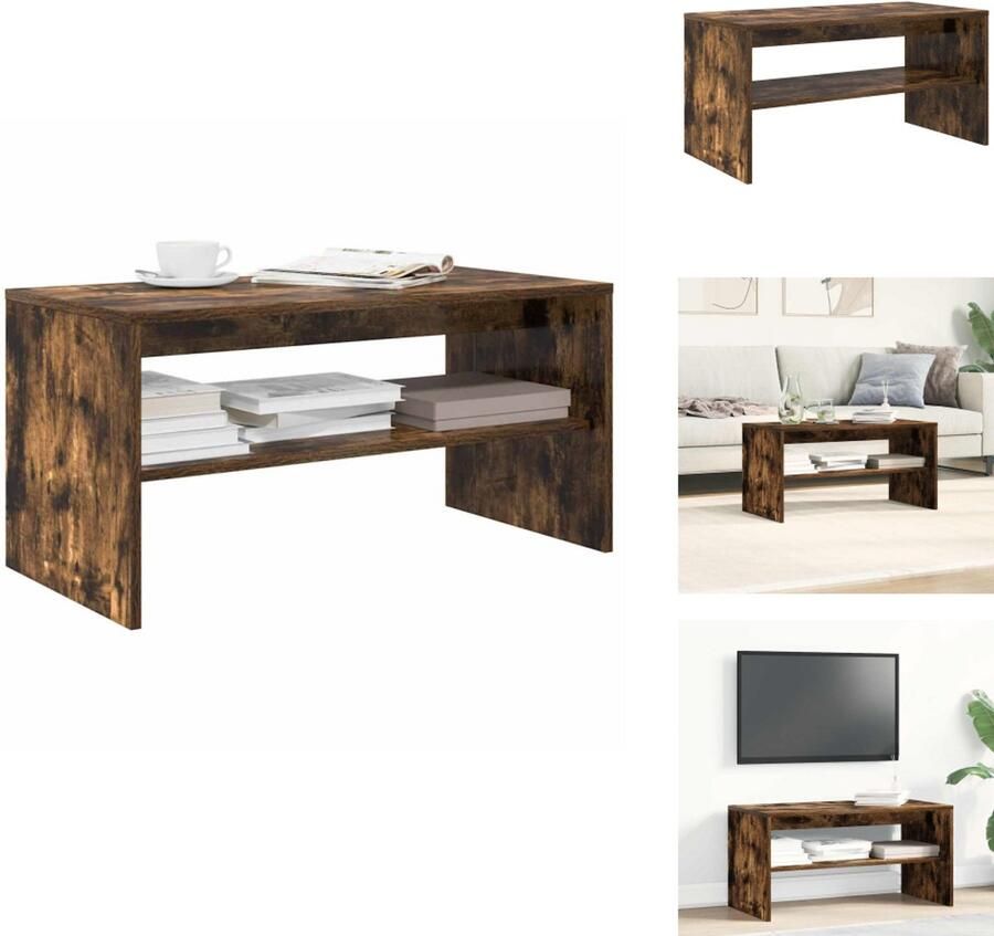 VidaXL Tv-meubel 80x40x40 cm bewerkt hout gerookt eikenkleurig