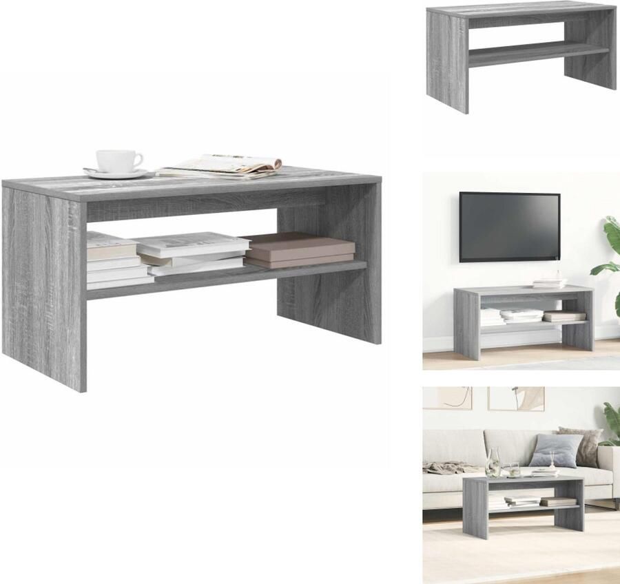 VidaXL TV-meubel TV-meubels -TV-meubel Televisiemeubel Tv-meubel 80x40x40 cm bewerkt hout grijs sonoma eikenkleurig