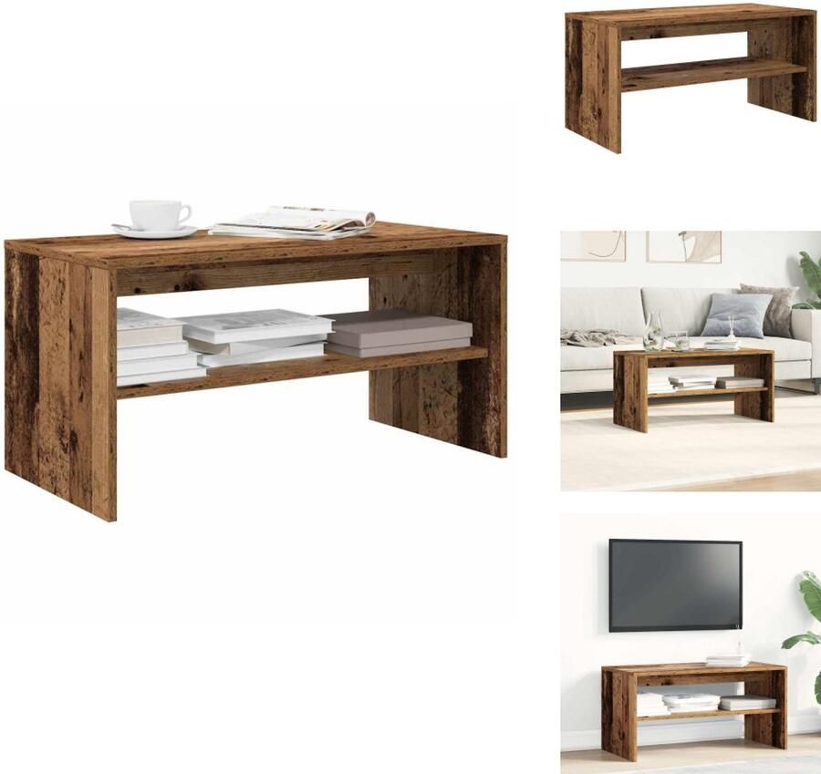 VidaXL TV-meubel TV-meubels -TV-meubel Televisiemeubel Tv-meubel 80x40x40 cm bewerkt hout oud houtkleurig