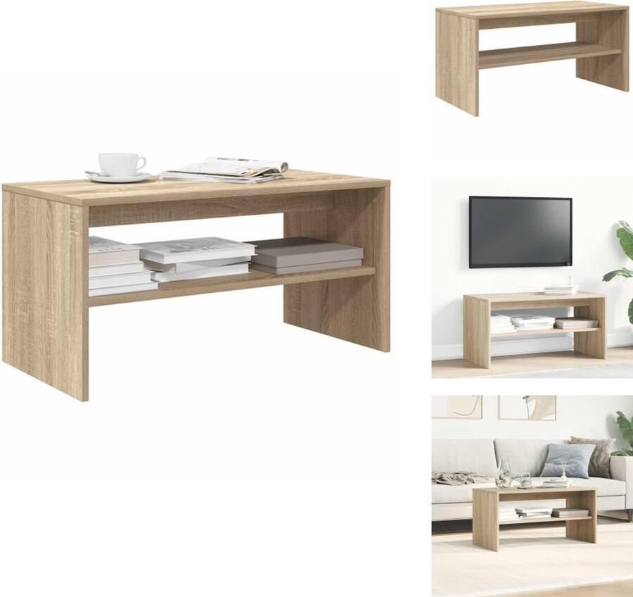 VidaXL TV-meubel TV-meubels -TV-meubel Televisiemeubel Tv-meubel 80x40x40 cm bewerkt hout sonoma eikenkleurig