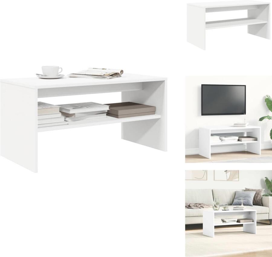 VidaXL TV-meubel TV-meubels -TV-meubel Televisiemeubel Tv-meubel 80x40x40 cm bewerkt hout wit