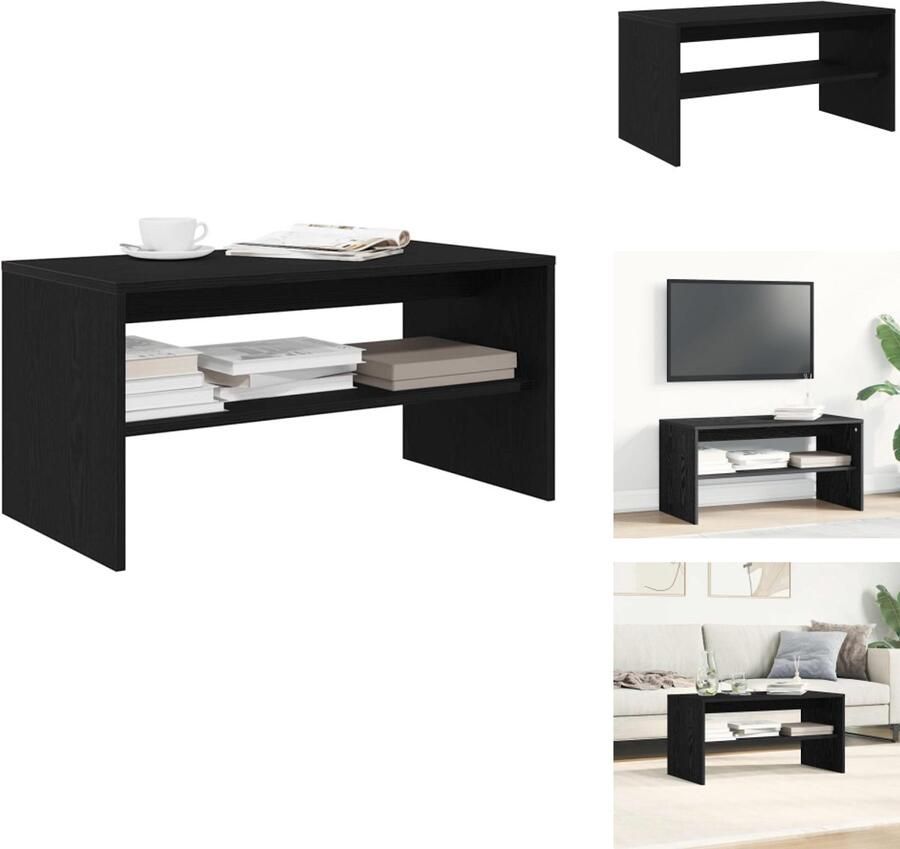 VidaXL TV-meubel TV-meubels -TV-meubel Televisiemeubel Tv-meubel 80x40x40 cm spaanplaat zwart eikenkleurig
