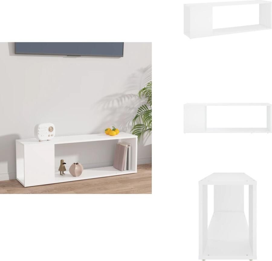VidaXL Tv-meubel Tv-meubels Tv Meubel Tv Meubels Tv-meubel 100x24x32 cm bewerkt hout wit