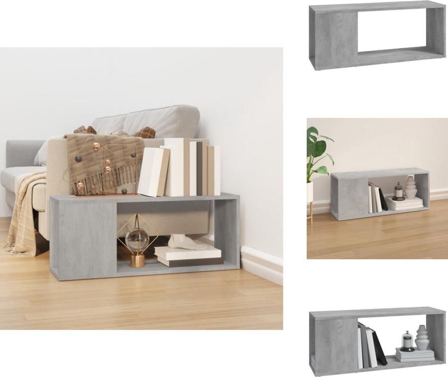 VidaXL Tv-meubel Tv-meubels Tv Meubel Tv Meubels Tv-meubel 80x24x32 cm bewerkt hout betongrijs