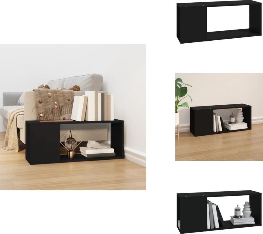 VidaXL Tv-meubel Tv-meubels Tv Meubel Tv Meubels Tv-meubel 80x24x32 cm bewerkt hout zwart