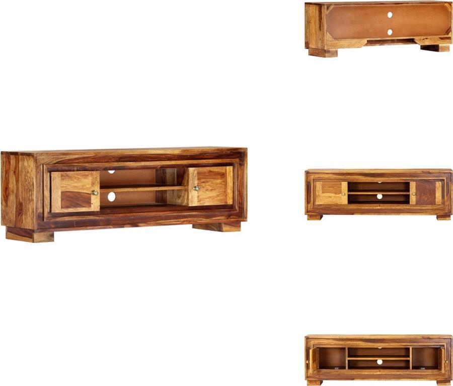 VidaXL Tv-meubel Tv-meubels Tv-meubelen Tv-kast TV-meubel 118x30x40 cm massief sheeshamhout