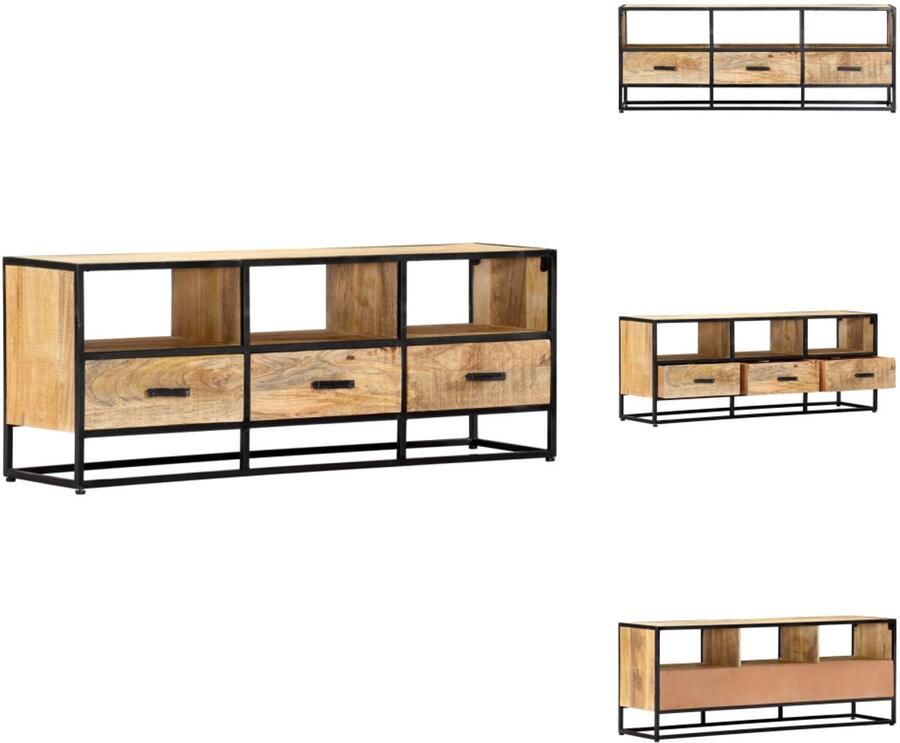 VidaXL Tv-meubel Tv-meubels Tv-meubelen Tv-meubilair Tv-meubel 120x30x45 cm massief mangohout