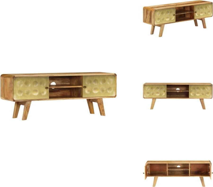 VidaXL Tv-meubel Tv-meubels Tv-meubelen Tv-meubilair Tv-meubel 120x30x45 cm massief mangohout