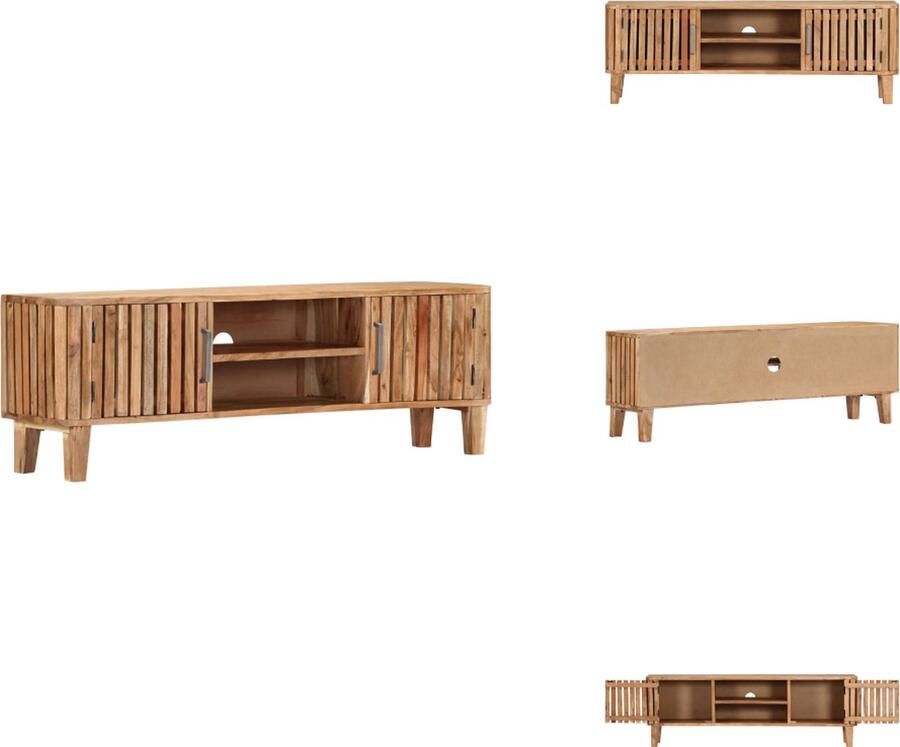 VidaXL Tv-meubel Tv-meubels Tv-meubelen Tv-meubilair Tv-meubel 130x30x45 cm massief acaciahout