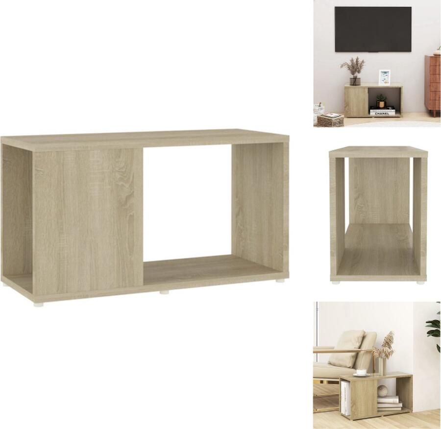 VidaXL Tv-meubel Tv-meubels Tv-meubelen Tv-meubilair Tv-meubel 60x24x32 cm bewerkt hout sonoma eikenkleurig