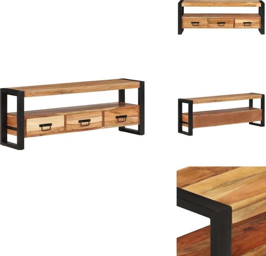 VidaXL Tv-meubel Tv-meubels Tv Standaard Tv Unit Tv-meubel 120x30x45 cm massief acaciahout