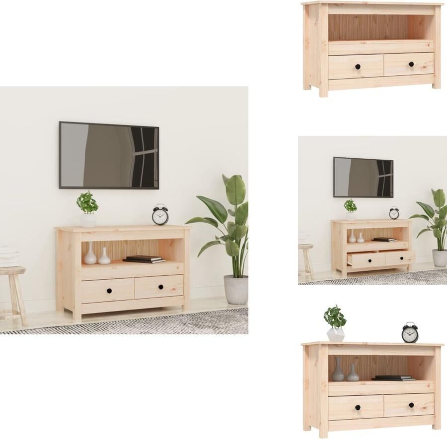 VidaXL Tv-meubel Tv-meubels Tv Standaard Tv Unit Tv-meubel 79x35x52 cm massief grenenhout