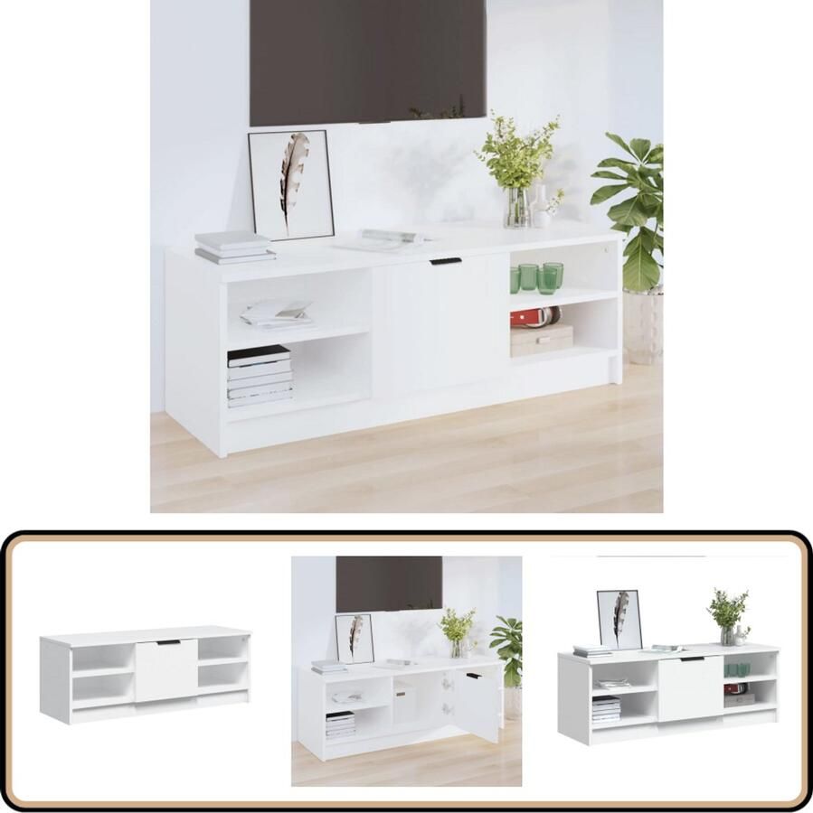 VidaXL Tv-meubel wit Stijlvol en praktisch Tv Kast Tv Meubels Media Kast Houten Tv Kast Wit Tv Kast Opbergkast Salontafel