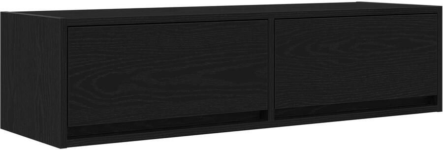 VidaXL TV-kast Zwart Bewerkt hout 100 x 31 x 25.5 cm Soepel schuivend