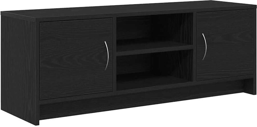 VidaXL TV-meubel Zwart Eiken 102x30x37 5 cm Engineered Wood