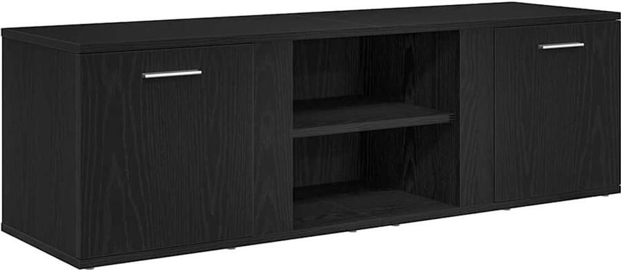 VidaXL TV-meubel Zwart Eiken 120x34x37 cm Bewerkt Hout - Foto 2