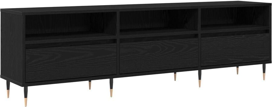 VidaXL TV-kast Zwart Eiken Gefabriceerd Hout Standaard Moderne TV-stand