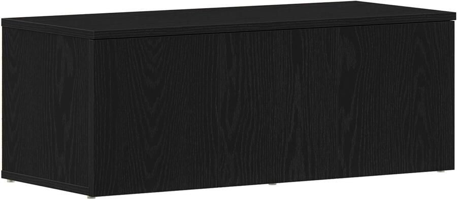 VidaXL TV Meubel Zwart Eiken Hout Medium TV Meubel Rechthoekig