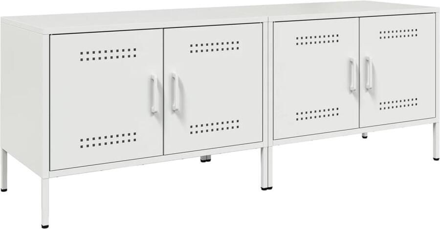 VidaXL Tv-meubelen 2 st 68x39x50 5 cm staal wit