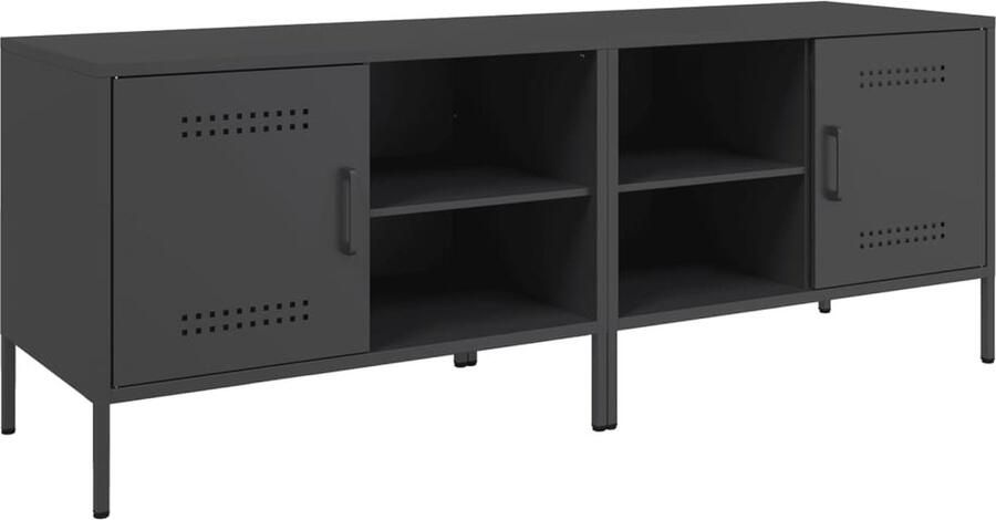 VidaXL Tv-meubelen 2 st 68x39x50 5 cm staal zwart