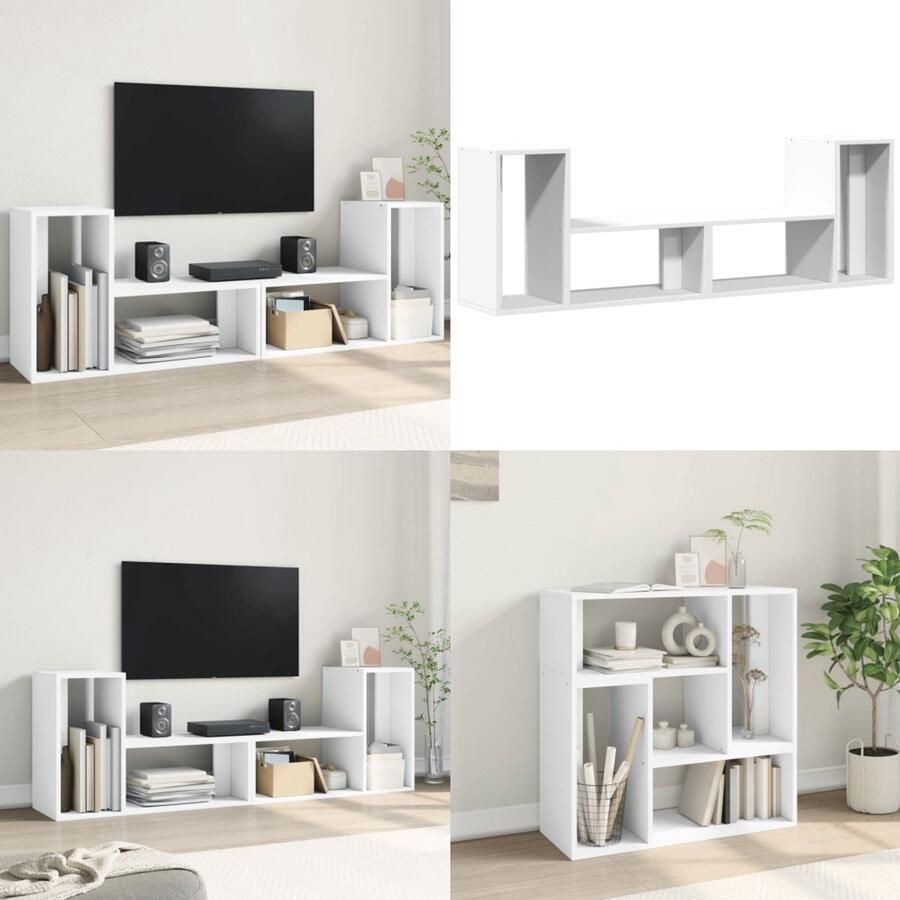 VidaXL -Tv-meubelen-2-st-75x30x50-cm-bewerkt-hout-wit