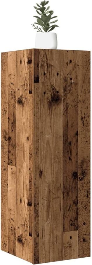 VidaXL Tv-meubelen 2 st oud houtkleur 30 5x30x90 cm Tv-meubilair Houten Tv-kast Vintage Tv-tafel Salontafel Media Kast