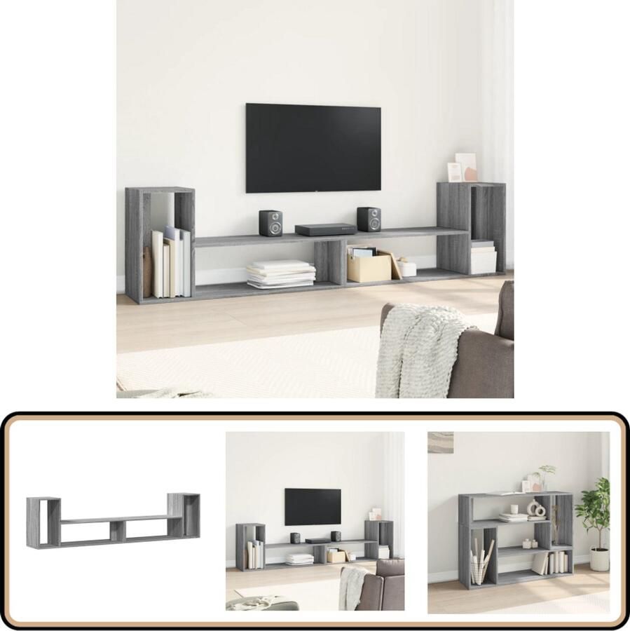 VidaXL Tv-meubelen Grijs Sonoma Eiken 2 stuks Tv-meubel Tv-meubelen Tv Kast Opbergkast