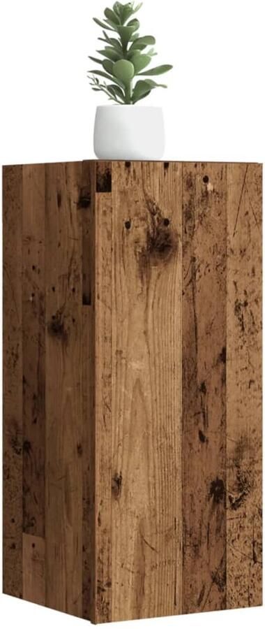 VidaXL Tv-meubelen Set van 2 30 5x30x60 cm Houtkleur Tv-kast Tv-kasten Tv-meubel Met LED-verlichting