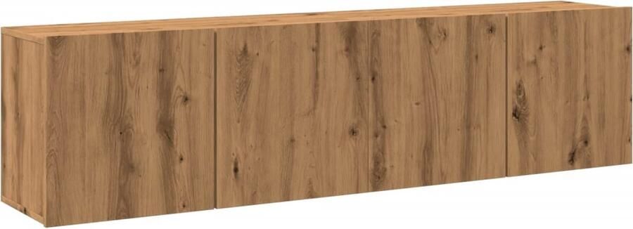 VidaXL Tv-meubels 2 st Wandgemonteerd 80x30x41 cm Tv-meubel Tv-meubelen Tv Kast Opbergkast