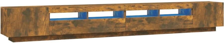 VidaXL Tv-meubelset 3-delig Gerookt Eiken LED TV Meubel Tv Kasten Led Tv Meubelen Tv Stand Houten Tv Kast Bruine Tv Kast Design Tv Kast