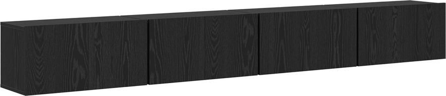 VidaXL Tv-meubelset 4 pcs Zwart eikenhout Medium 30 x 60 x 30.5 cm