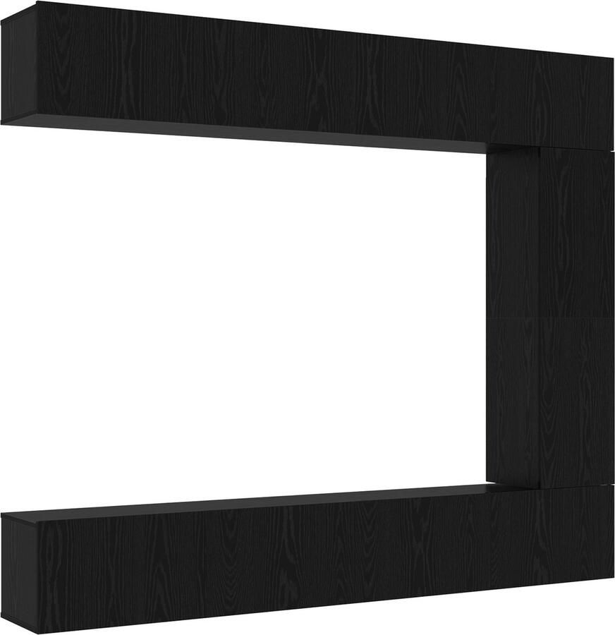 VidaXL Tv-meubelset 5 pcs Zwart eiken 100 x 30 x 30 cm Bewerkt hout - Foto 2