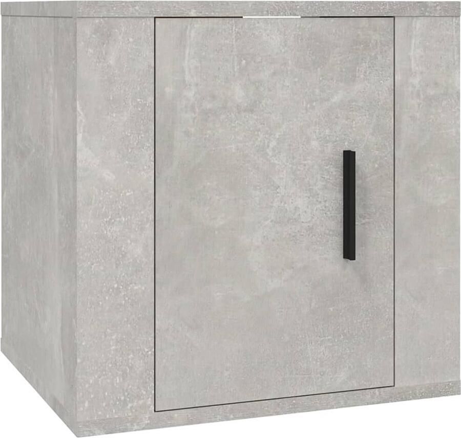 VidaXL Tv-meubelset 6-delig Bewerkt hout Betongrijs TV Kast Salontafel Houten Tv-meubel Tv Stand Grijze Tv-stand