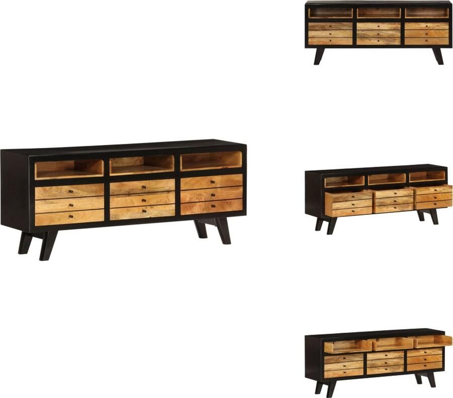 VidaXL Tv-standaard Tv-standaards Tv-meubel Tv-meubelen Tv-meubel 120x30x50 cm massief mangohout